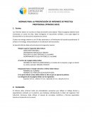 Normas para la presentación de informes de práctica profesional