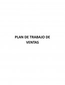 Plan de trabajo de ventas