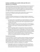 Acciones o actividades que se pueden realizar para lidiar con la depresión en los estudiantes