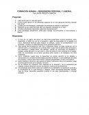 Formación humana – reingeniería personal y laboral