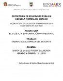 La sustancia del docente