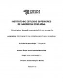 Administración de entidades deportivas y recreativas