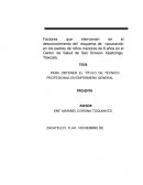 Factores que intervienen en el desconocimiento del esquema de vacunación en los padres de niños menores de 6 años