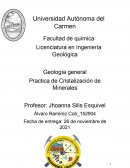Practica de Cristalización de Minerales