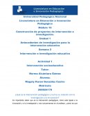 Construcción de proyectos de intervención e investigación