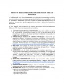 Proyecto para la programación didáctica en ciencias naturales