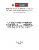 Plan de supervicion y asistencia técnica serums a las direcciones / gerencias regionales de salud