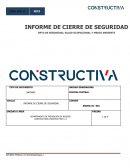 Informe de cierre de seguridad