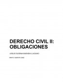 Derecho Civil II: obligaciones