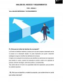 Análisis empresarial y de requerimiento