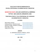 Marketing digital en los clientes de la empresa tottus