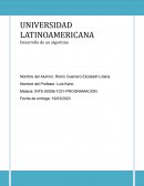 Desarrollo de un algoritmo