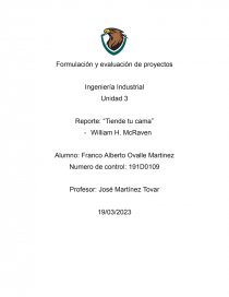 Reporte Tiende tu cama. Página 1