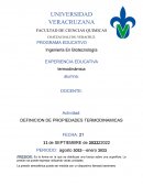 Definicion de propiedades termodinamicas