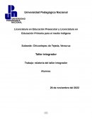 Relatoría del taller integrador