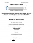 La comunicación escrita en WhatsApp