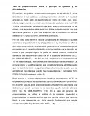 Test de proporcionalidad sobre el principio de igualdad y no discriminación