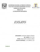Ensayo sobre psicologia