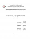 Odontología. Planes, proyectos y programas internacionales