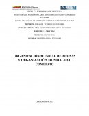 Organización mundial de adunas y organización mundial del comercio