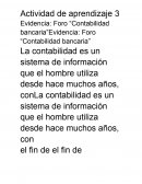 Evidencia: Foro “Contabilidad bancaria”