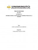 Informe de modelo cuantitativo en la empresa productos La Pastisita