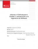 Informe ingerianeria de software
