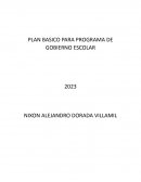 Plan básico para programa de gobierno escolar