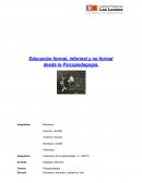 Educación formal, informal y no formal desde la Psicopedagogía.