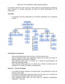 Instructivo genérico para restaurante
