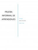 Prueba informal de aprendizajes
