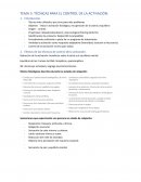 Técnicas para el control de la activación