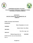 Efectos tóxicos de los venenos de los animales