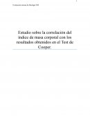 Estudio sobre la correlación del índice de masa corporal con los resultados obtenidos en el Test de Cooper