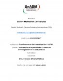 Evidencia de aprendizaje. Líneas de investigación en la actualidad