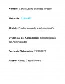 Caracteristicas del Administrador