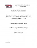 Reporte de SMED: Act. ajuste de cambios a bicicleta