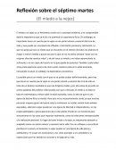 Reflxion sobre martes con mi prefesor, séptimo martes