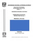 Practica de laboratorio numero 2 Mediciones y Errores