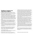 Problemas actuales de la educación en México