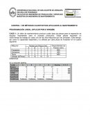 Control 1 de métodos cuantitativos aplicados al mantenimiento