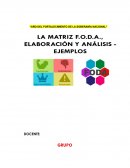 La matriz F.O.D.A., elaboración y análisis - ejemplos