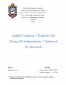 Taller- Historia y evolucion del proceso de independencia y soberania de Venezuela