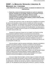 La mediacion. Definicion y principios. Caso practico. Página 1