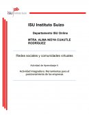 Actividad Integradora: Herramientas para el posicionamiento de las empresas