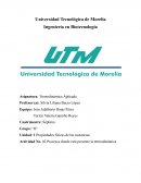 Procesos donde interviene la termodinámica