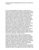 ¿Se debe considerar la despenalización del aborto en nuestro país si, no ,porque?