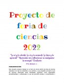 Proyecto de Feria de ciencia
