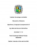 Algoritmos y lenguaje de programación B