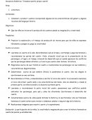 Secuencia Didáctica: “Creamos nuestro propio cuento”